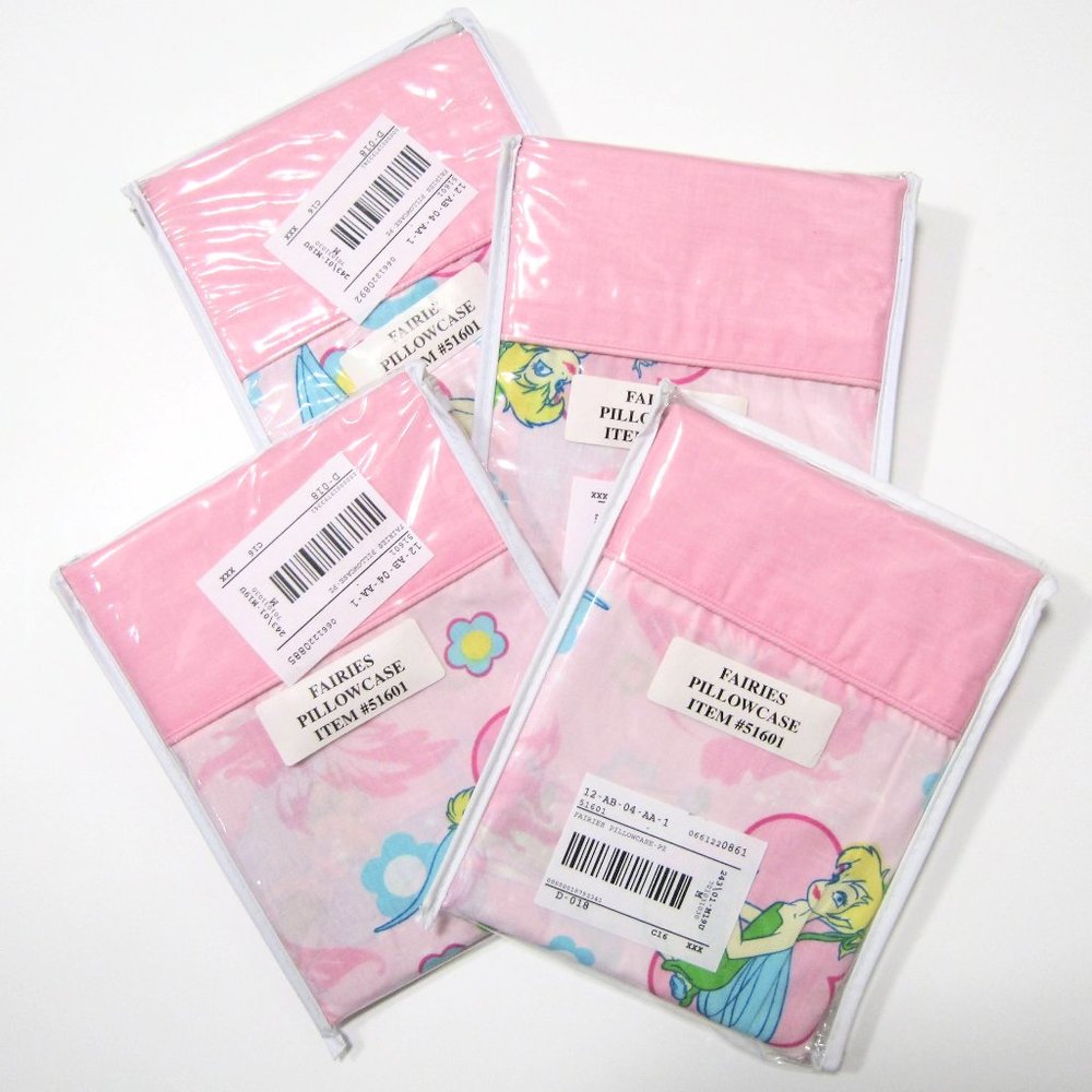 NEW 4 Disney Tinker Bell fairies pillowcases